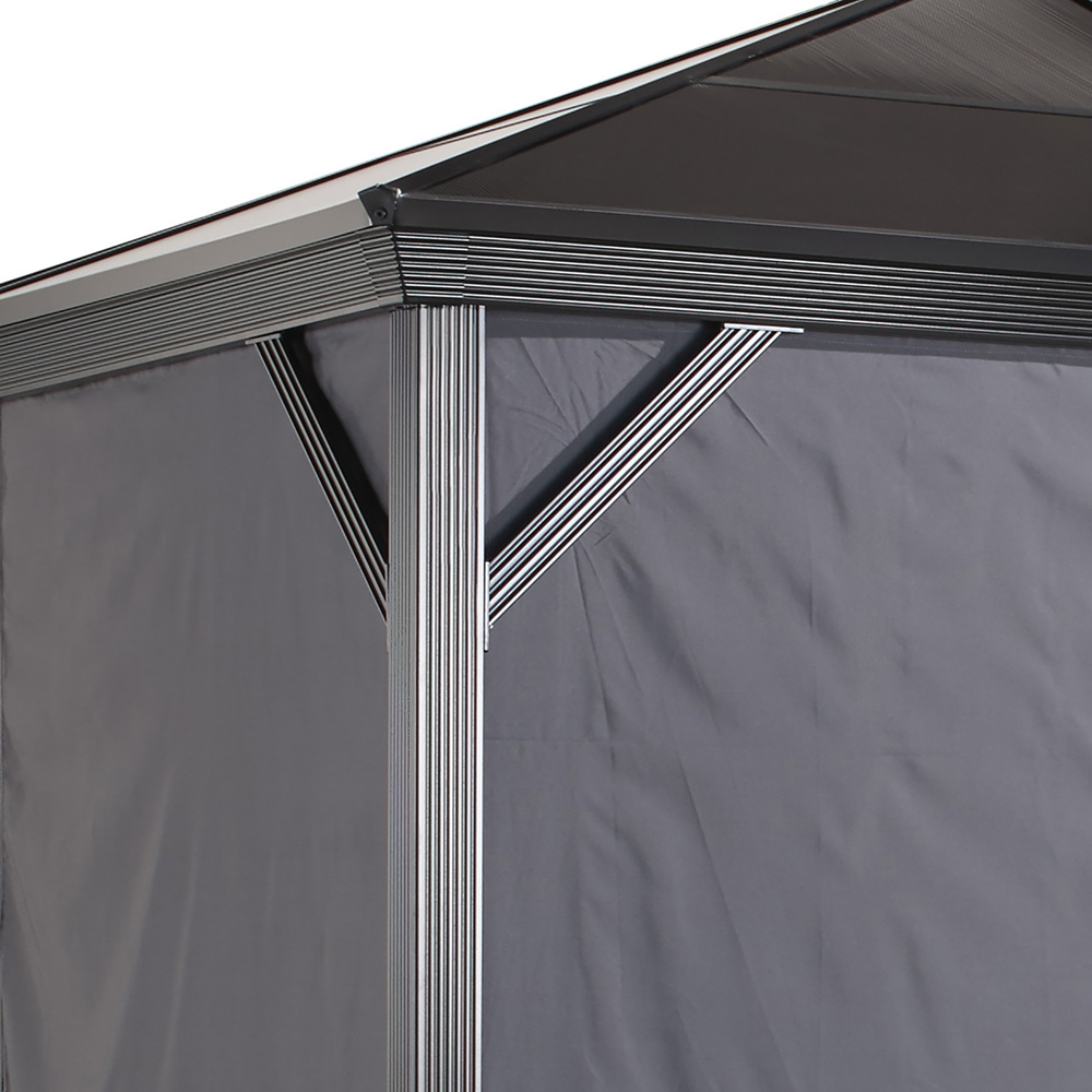 Sojag Verona 3 x 3m Grey Gazebo Curtain Image 4