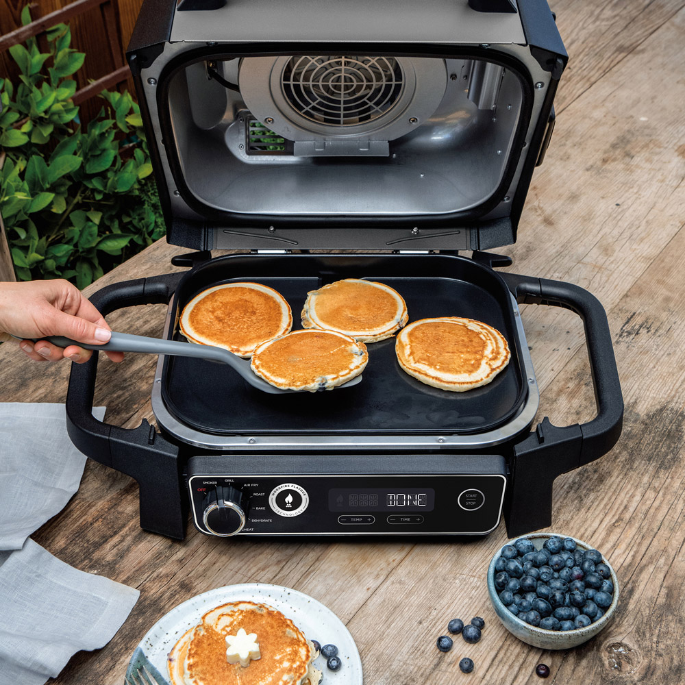 Ninja Woodfire Black Electric BBQ Grill Flat Plate Image 3