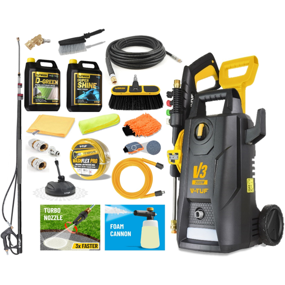 V-TUF V3-240 X2 DIY Portable Electric Pressure Washer 150Bar with DIY Property Maintenance KIT Image