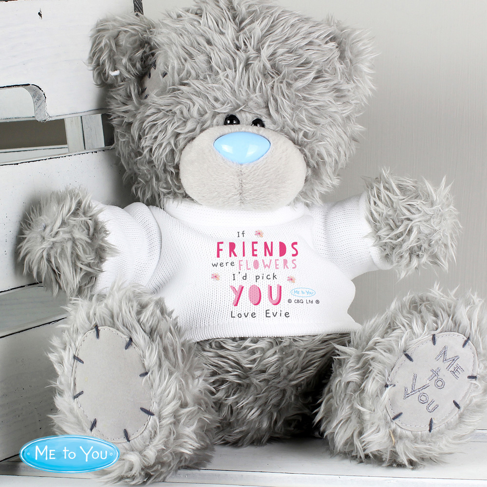 Personalised Memento Personalised Me To You If Were Flowers Bear Image 3
