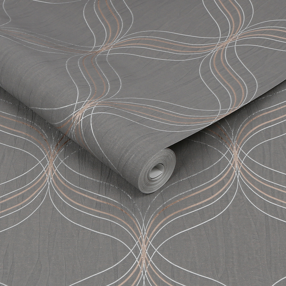 Boutique Optical Geo Grey Wallpaper Image 2