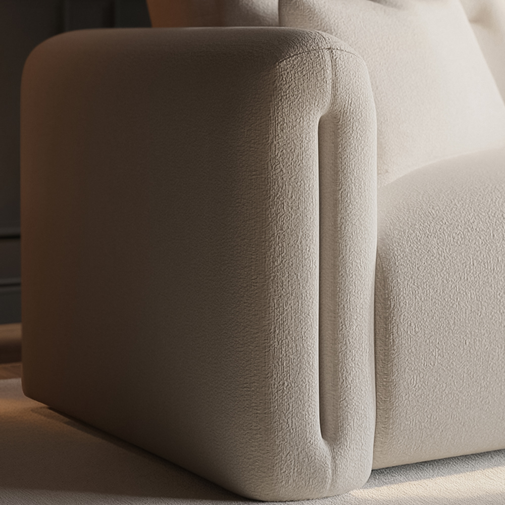 Solace+Co Mabel 2 Seater Beige Chenille Sofa Image 4