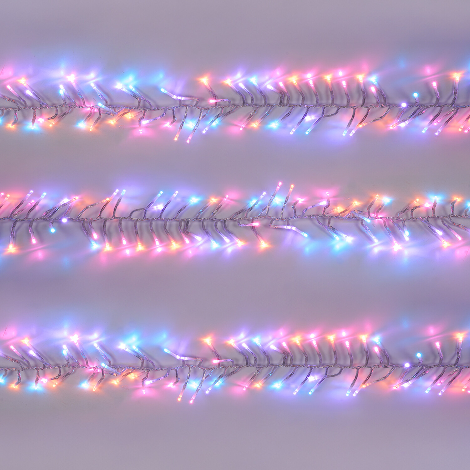 Cluster LED Light Chain Rainbow 1000 Image 1