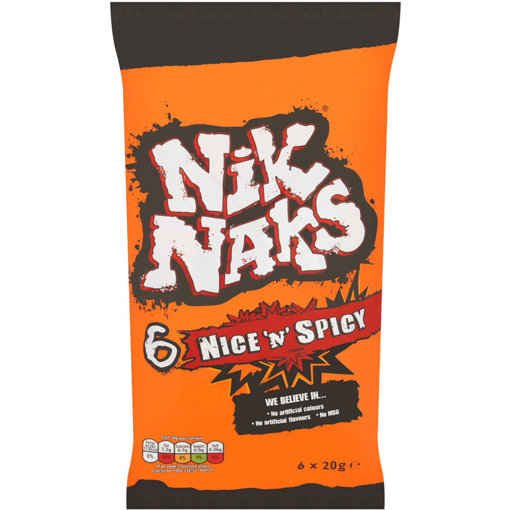 Nik Naks Nice 'N' Spicy Flavour 6 x 20g Image 3