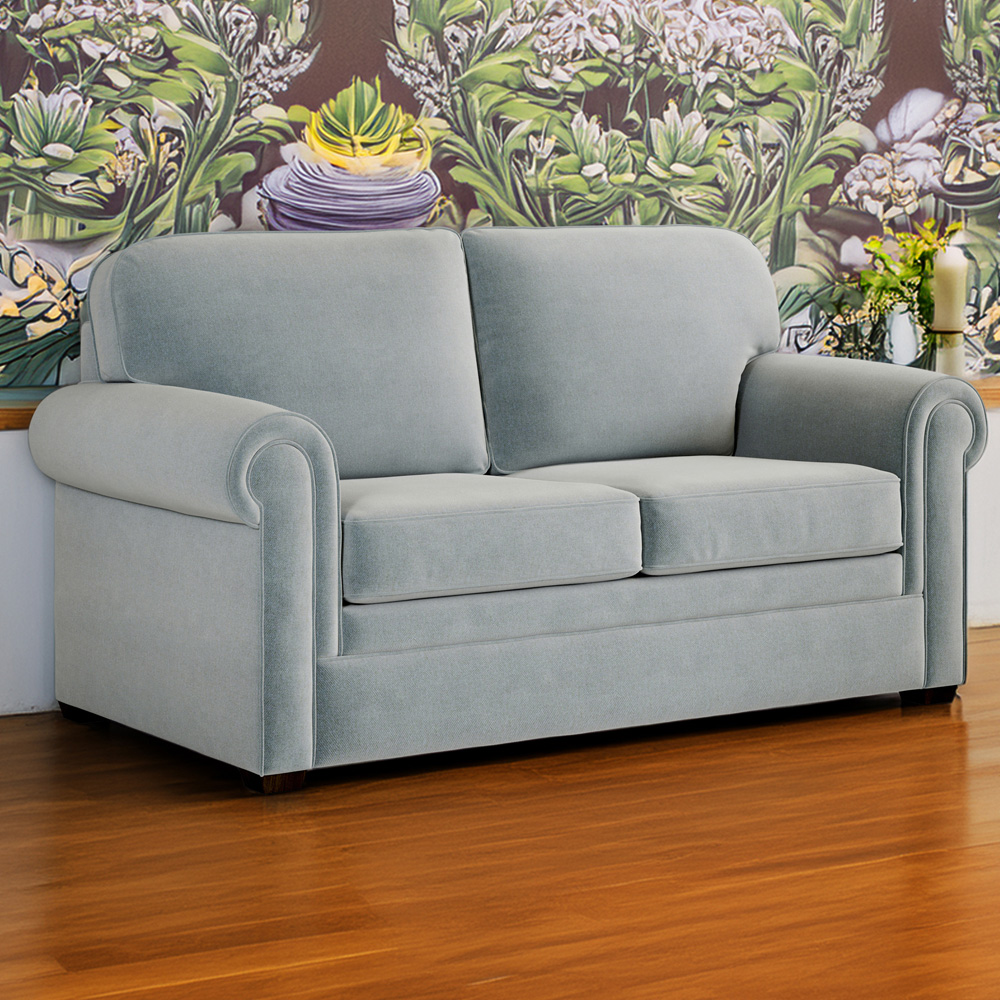 Jay-Be Heritage 2 Seater Brushed Twill Admiral Sofa Bed with e-Pocket Mattress Image 1