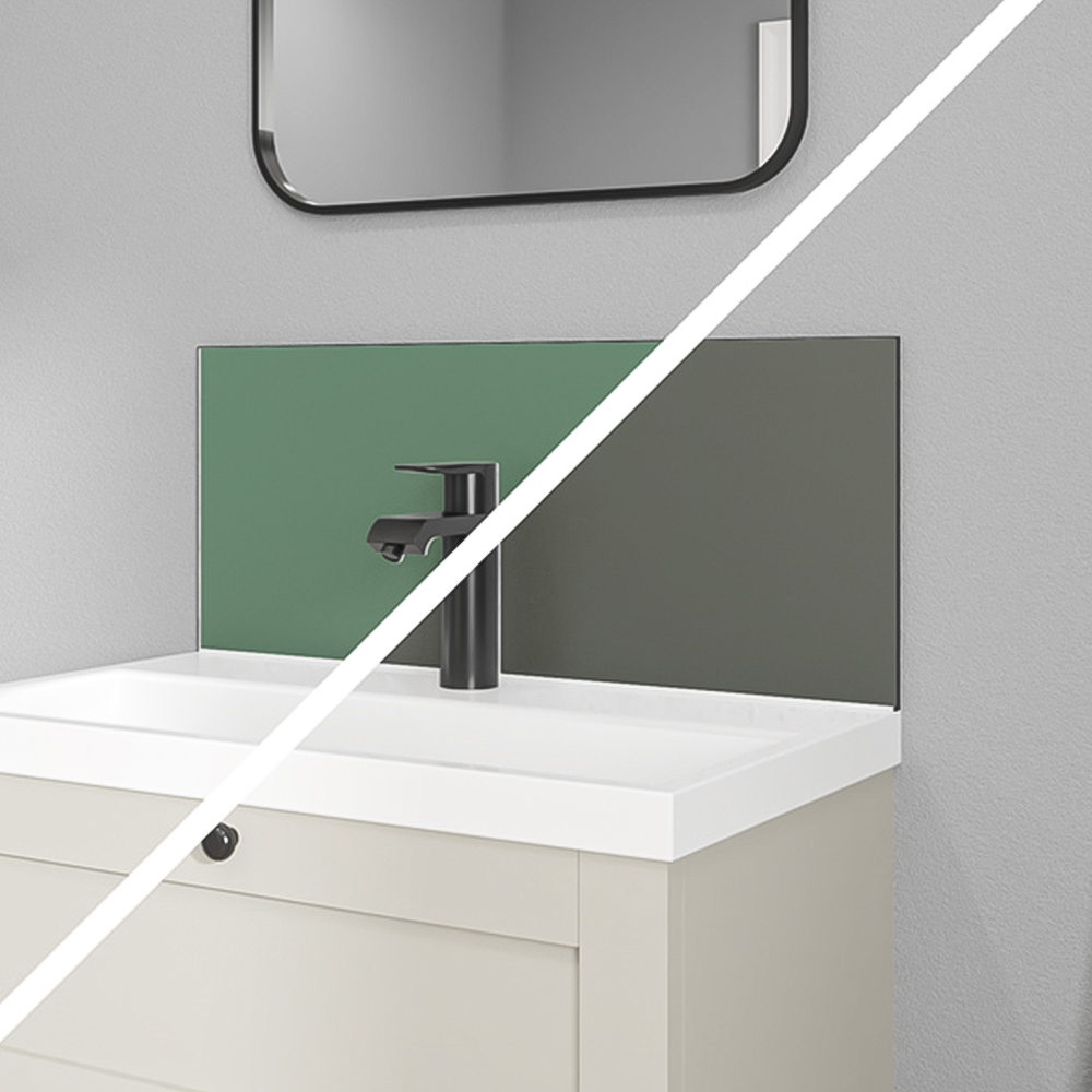 Wetwall Alloy Seafoam Green and Battleship Grey Splashback 600 x 250mm Image 1