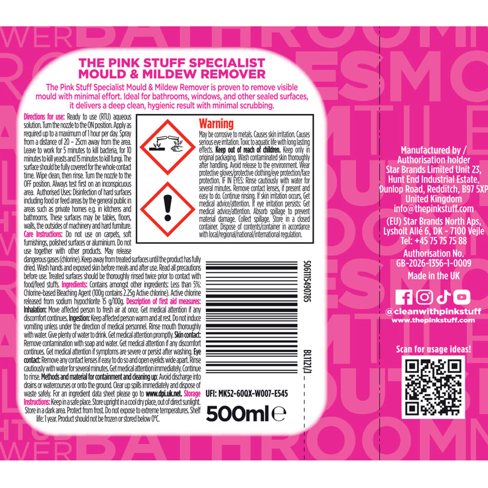 The Pink Stuff Mould and Mildew Spray Image 2
