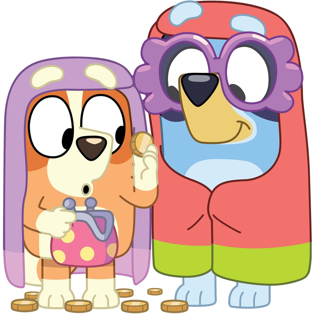 Star Cutouts Bluey and Bingo Granny Roleplay Cardboard Cutout 3ft Image 1