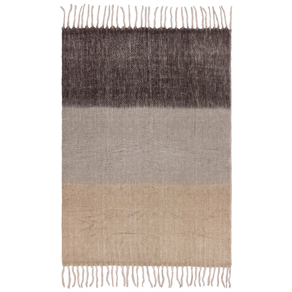 Yard Rawton Flint and Black Ombre Herringbone Throw 130 x 180cm Image 1