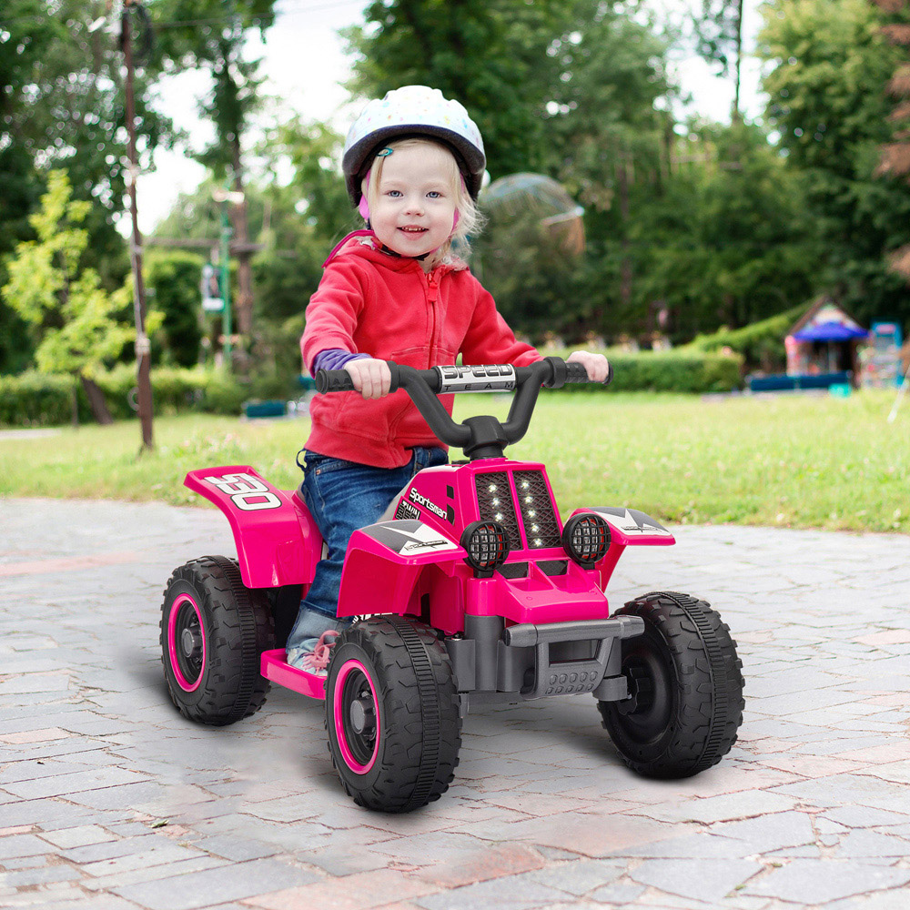 Tommy Toys Kids Pink Electric Quad Bike Image 2