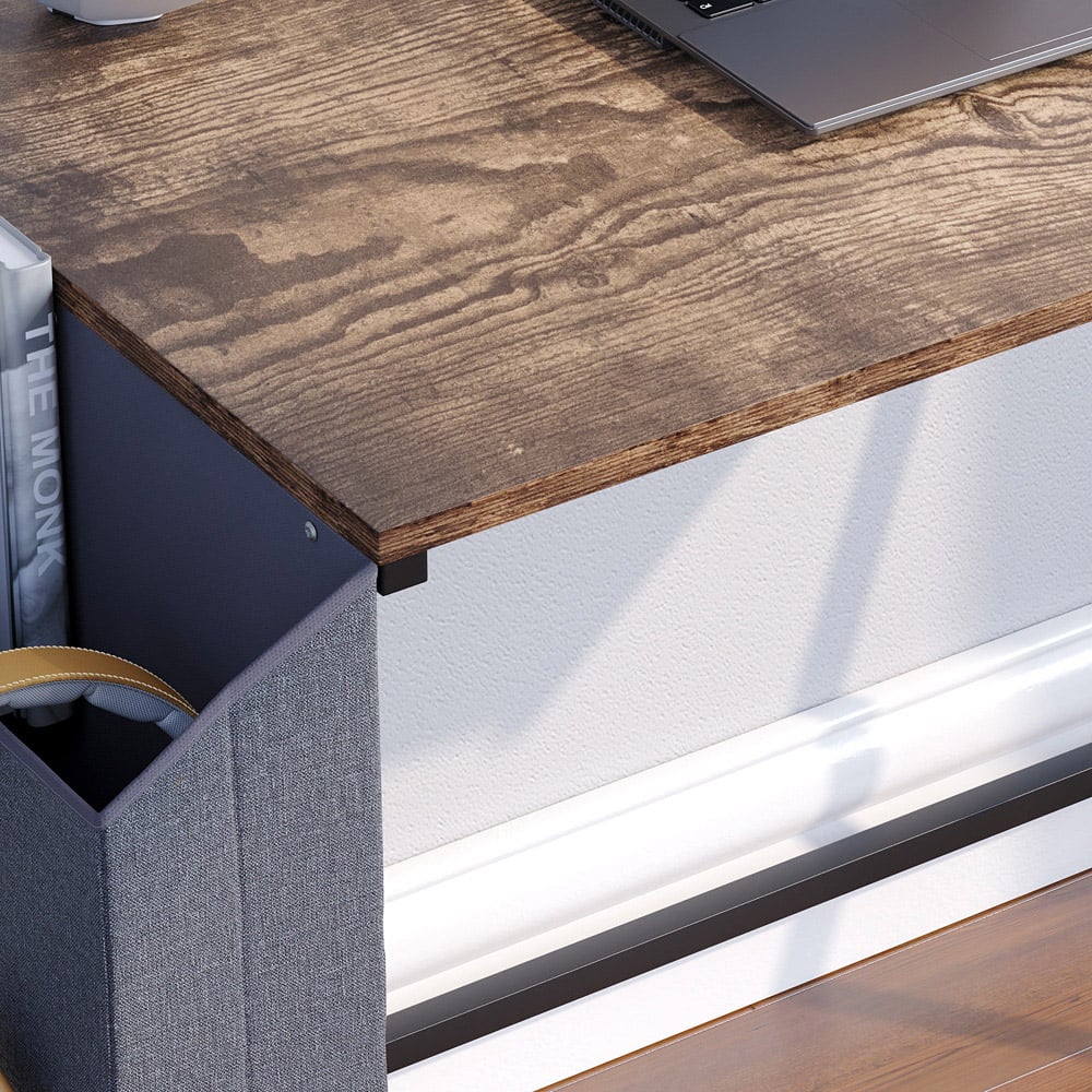 Vida Designs Brooklyn Dark Wood Small Computer Desk Image 3