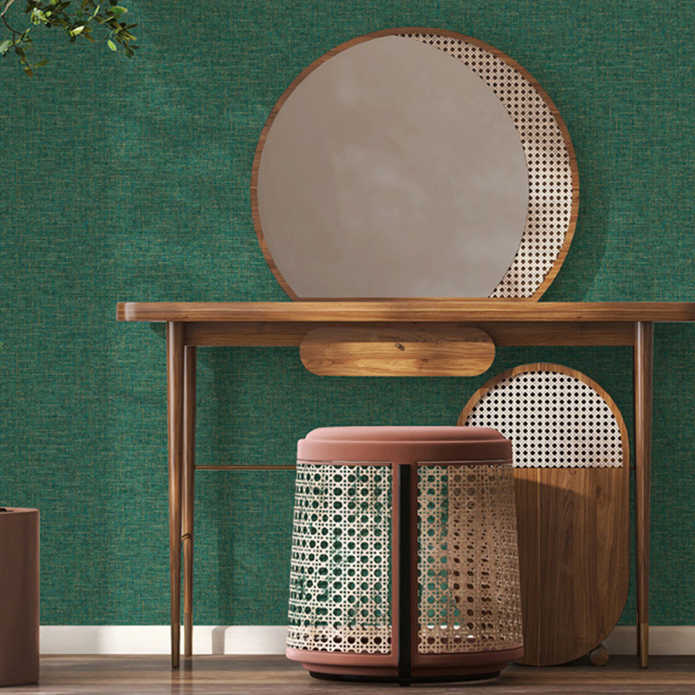 Esselle Home Artisan Weave Emerald Wallpaper Image 3