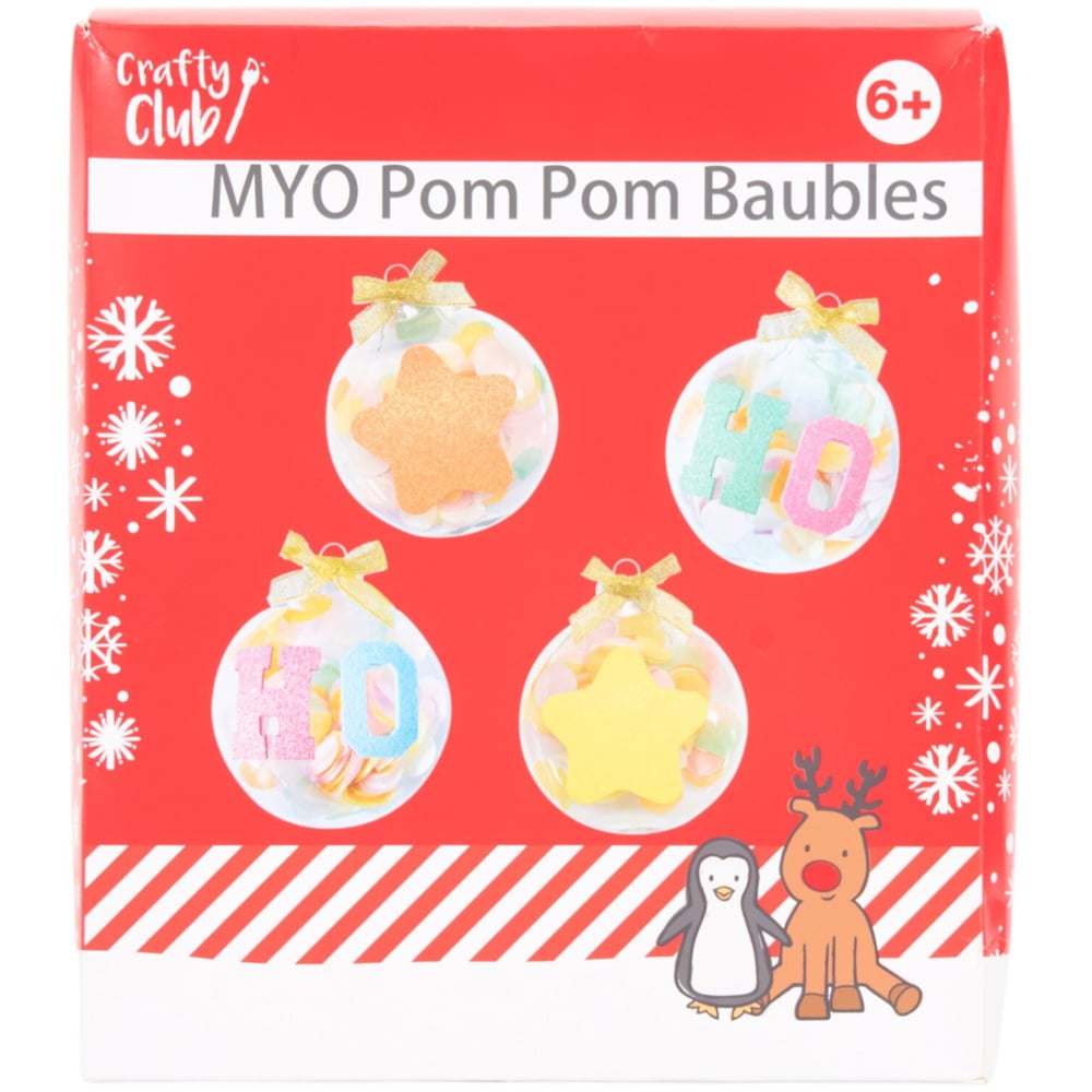 Make Your Own Pom Pom Baubles Kit Image 1