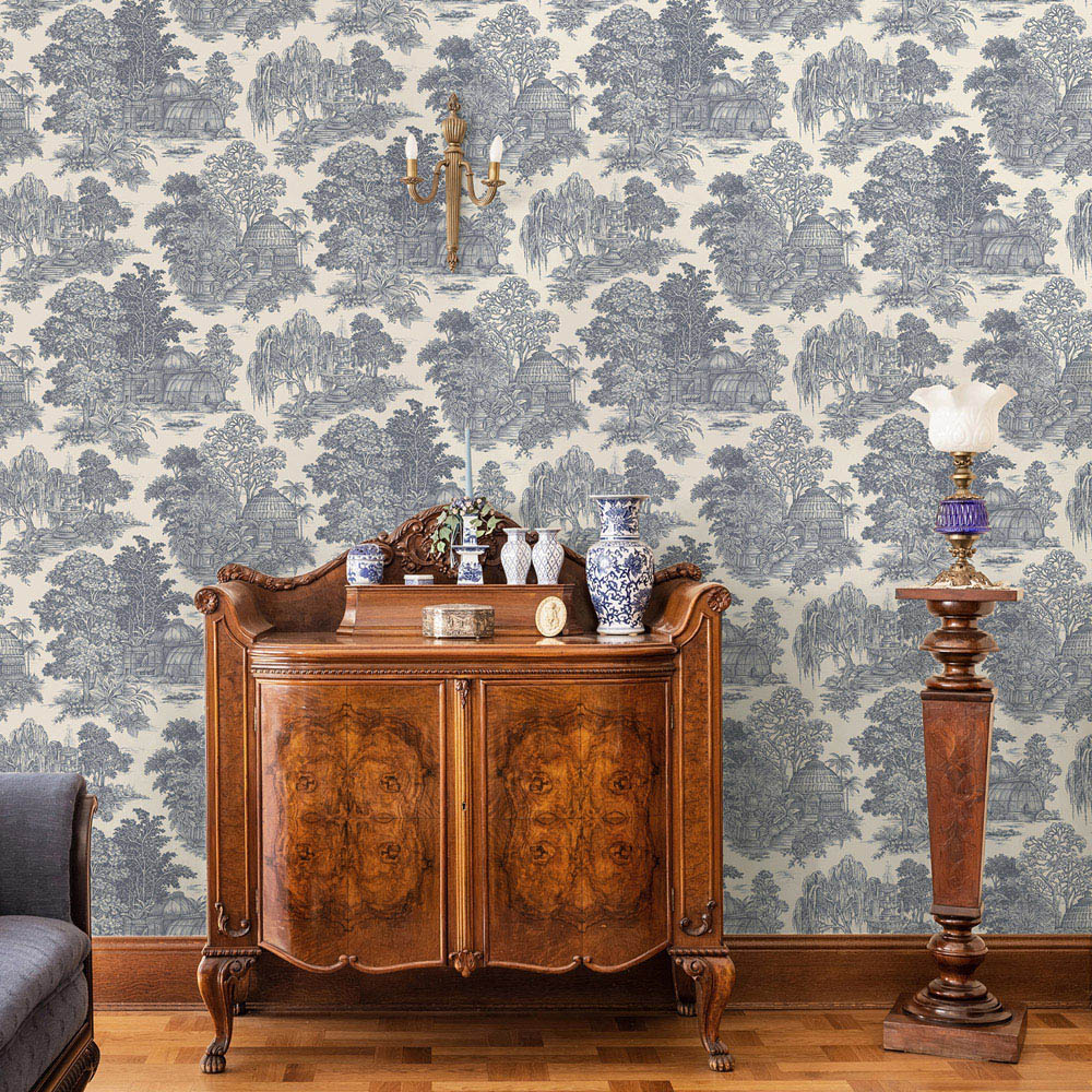 Holden Decor Osterley Blue Wallpaper Image 3