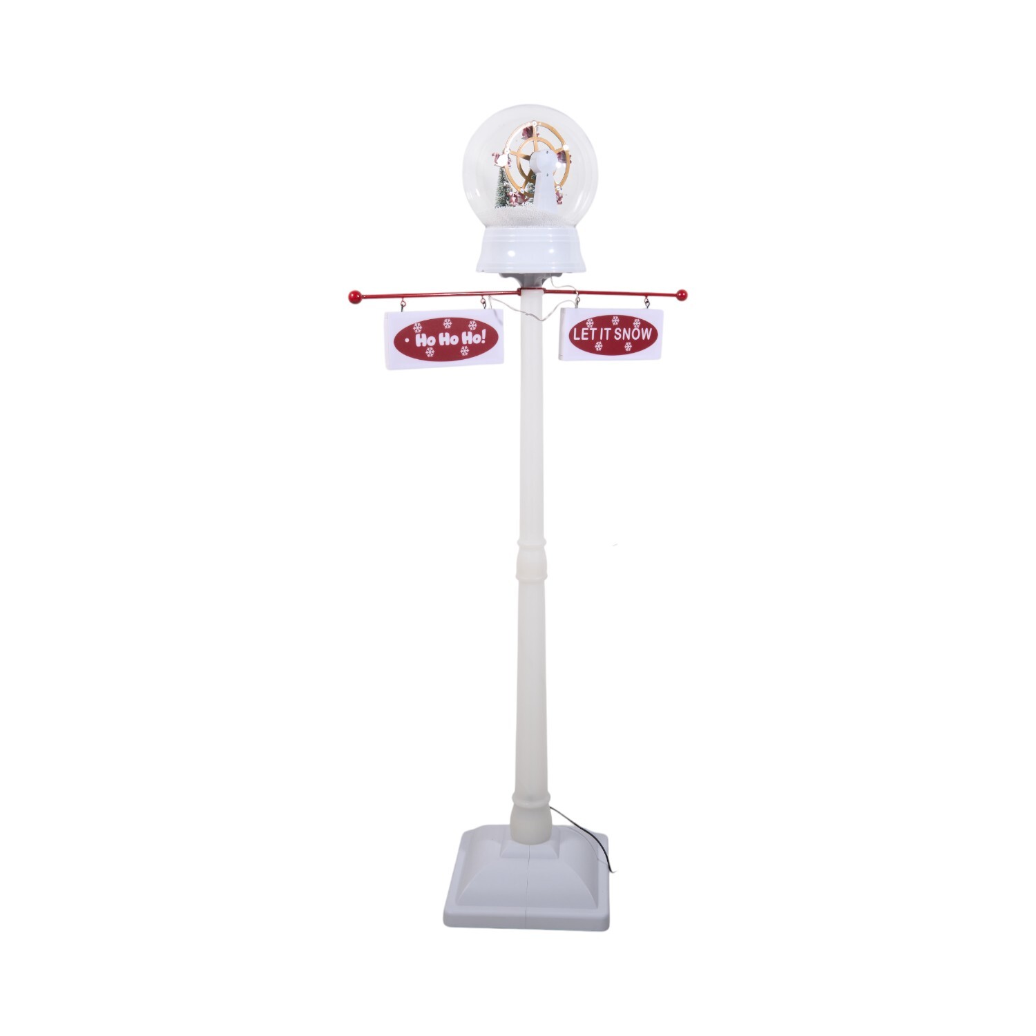 Snowing LED Christmas Lantern White Image 3