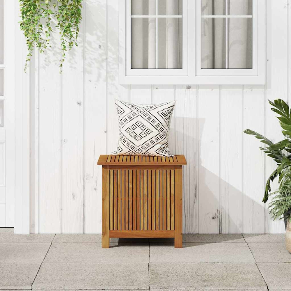 Walplus Rustic Solid Acacia Wood Storage Box Image 8