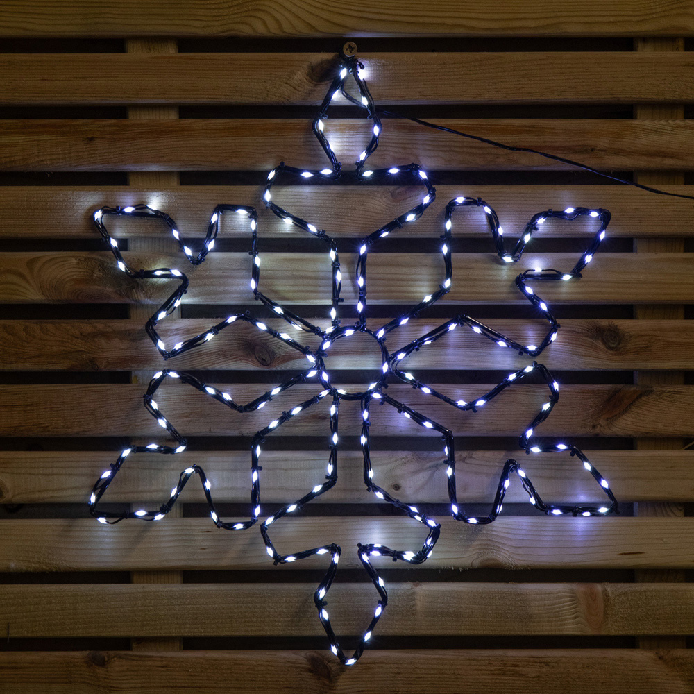 Samuel Alexander White LED FlexiBrights Light Up Metal Christmas Snowflake Decoration Image 8