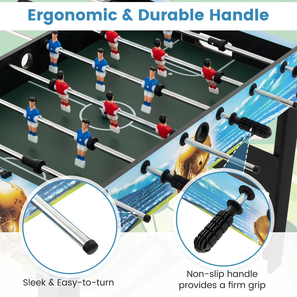 Costway Freestanding Soccer Game Table Play Set Image 4
