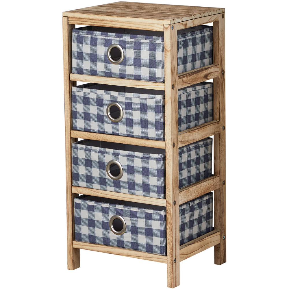 Home Source Weybourne 4 Drawer Fabric Storage Unit Image 2