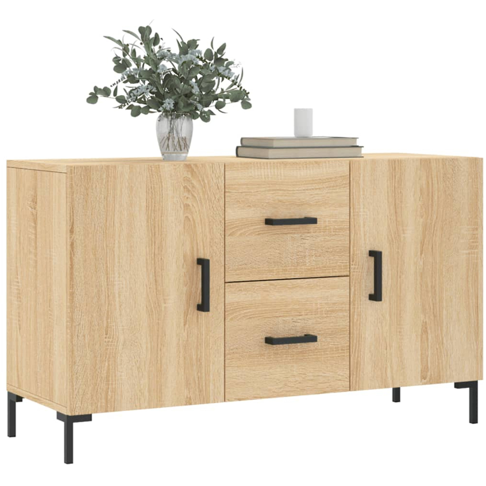 vidaXL 2 Door 2 Drawer Sonoma Oak Sideboard Image 3
