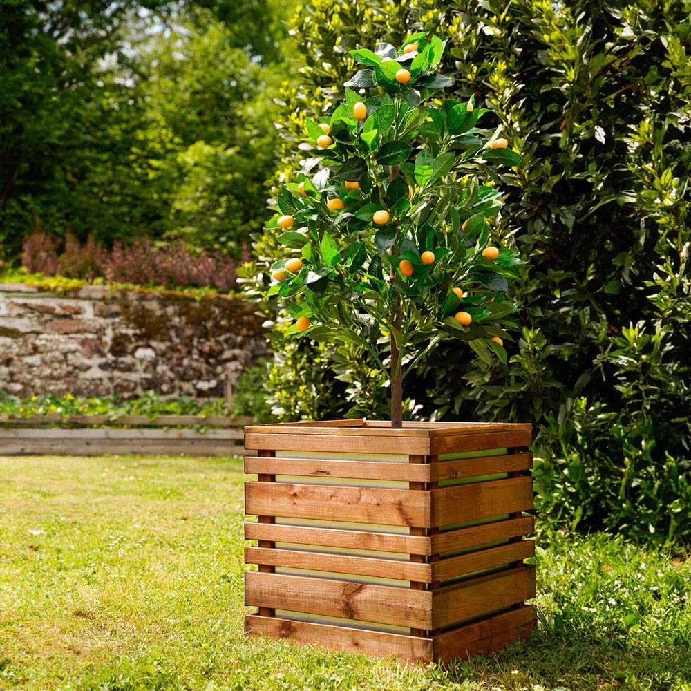 Cerland Lign Z Wooden Square Planter 50cm Image 7