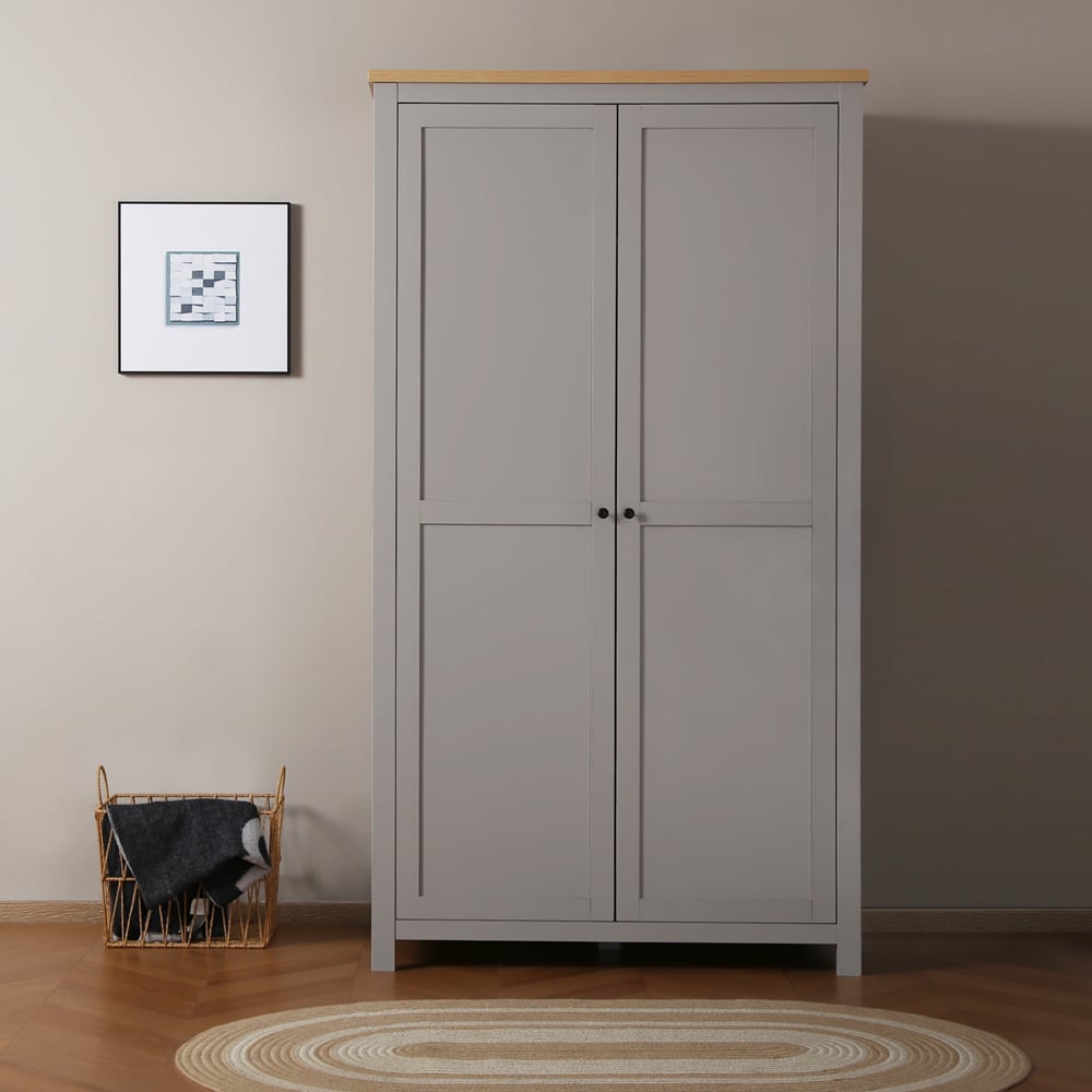 Wiltshire Double Door Grey Wardrobe Image 7