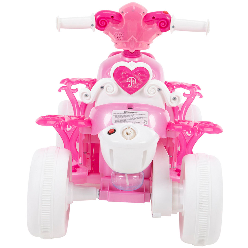 Huffy Disney 19239W Kids Princess Bubble Electric Ride On Quad 6V Image 3