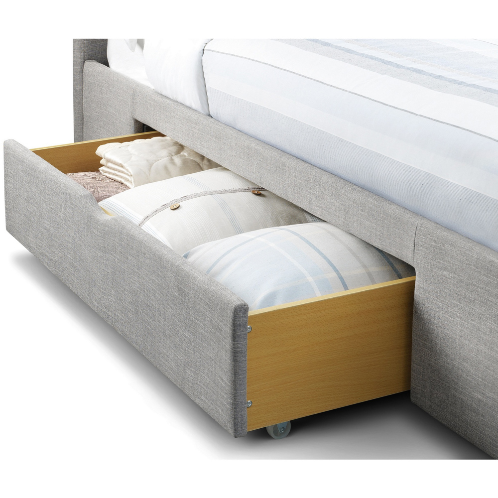 Julian Bowen Capri King Size Light Grey Fabric Storage Bed Frame Image 4