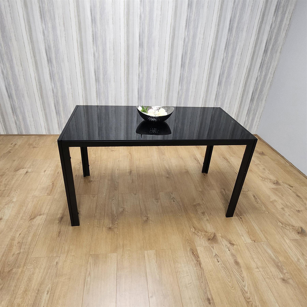 Kosy Koala 4 Seater Black Glass Dining Table Image 2