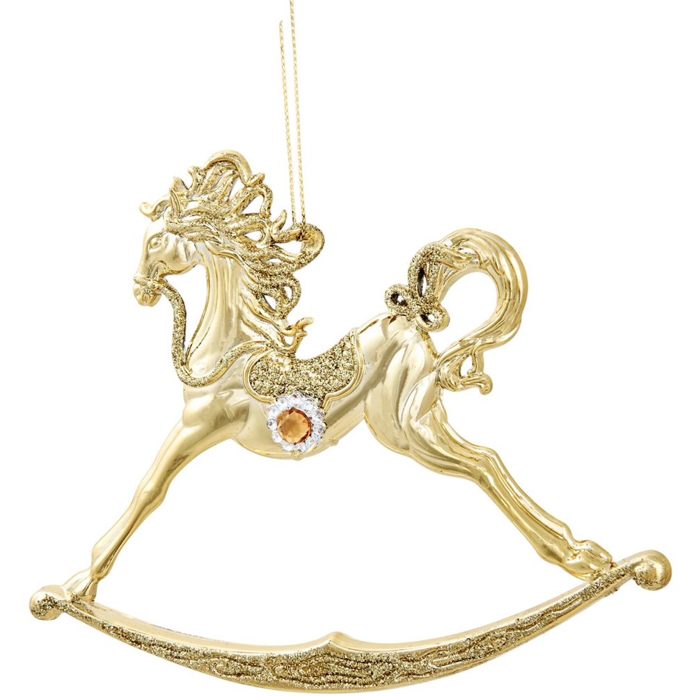 Rocking Horse Decoration Gold Image 1