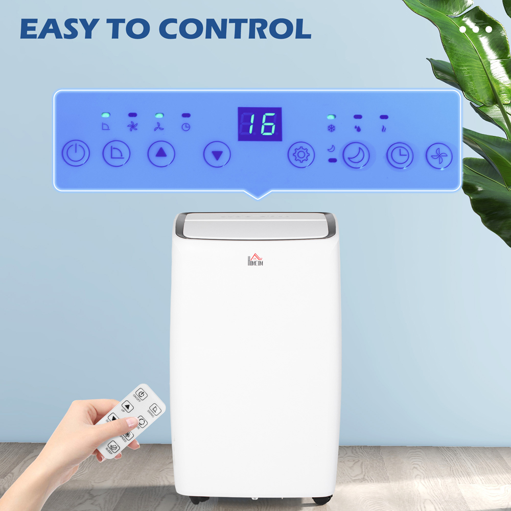 HOMCOM White 12000BTU Mobile Air Conditioner with Timer Image 5