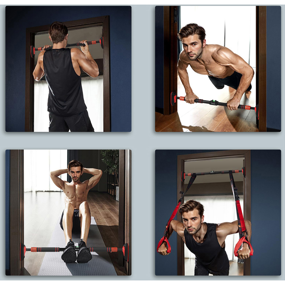 SPORTNOW Red Doorway Pull Up Bar Image 7