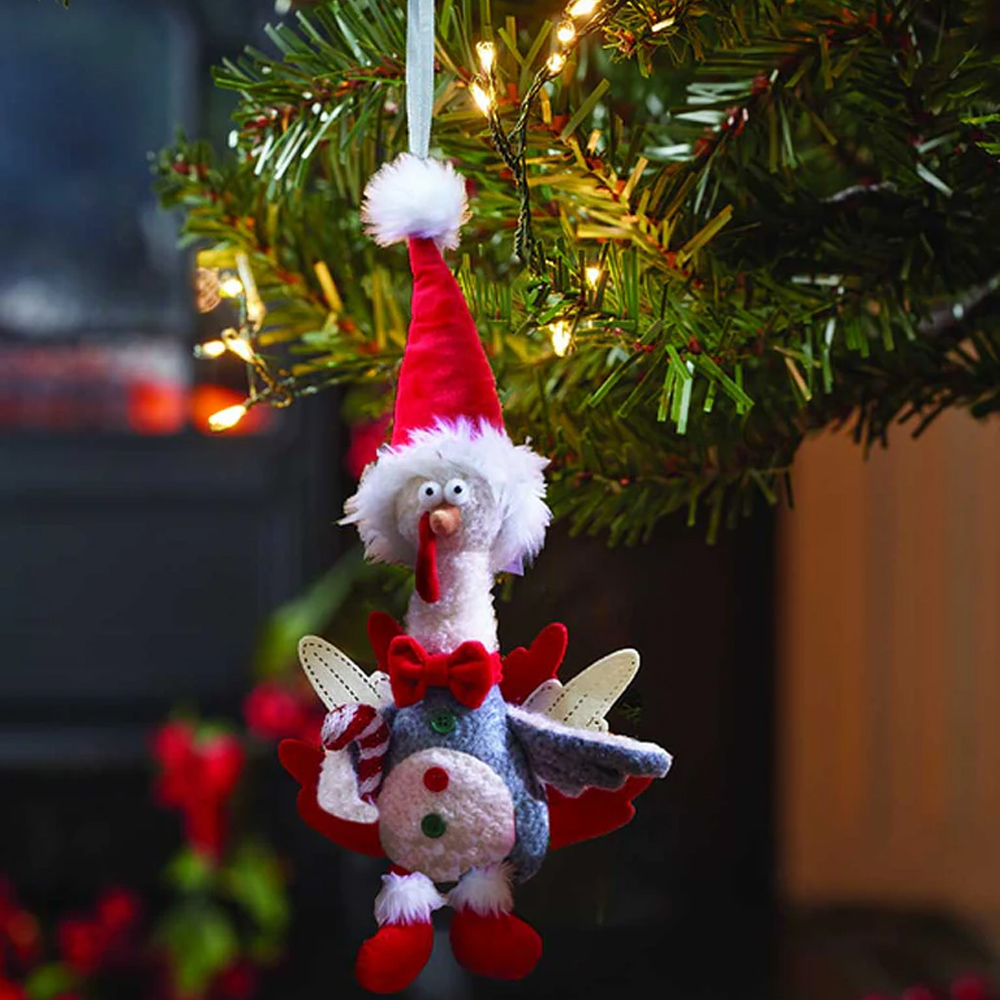 Marco Paul Turkey Santa Plush Pendant Image 2