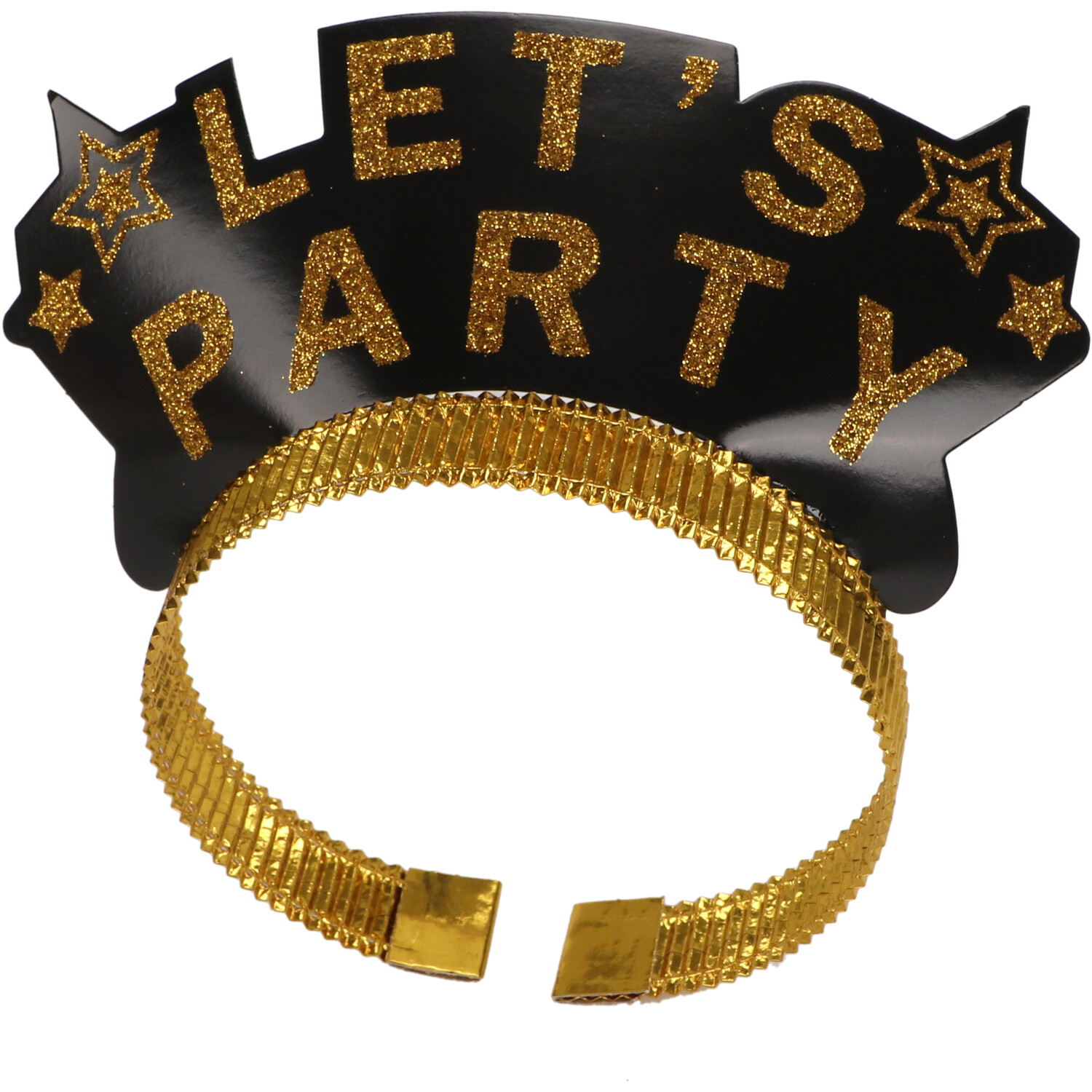 Pack of 4 Lets Party Crowns - Gold Image