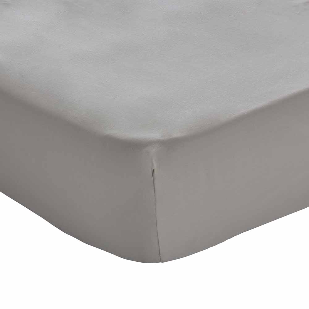 Wilko Single Silver Fitted Bed Sheet Wilko