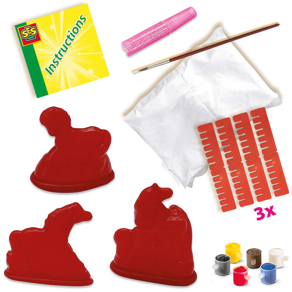 SES Creative Casting and Painting 3 Horses Set Image 2