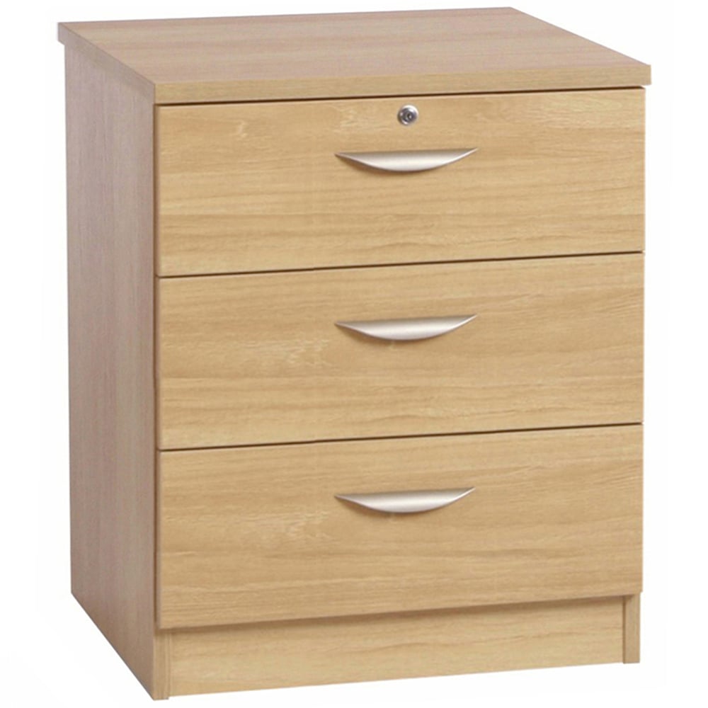 R White Cabinets 3 Drawer Brown Storage Chest Image 2