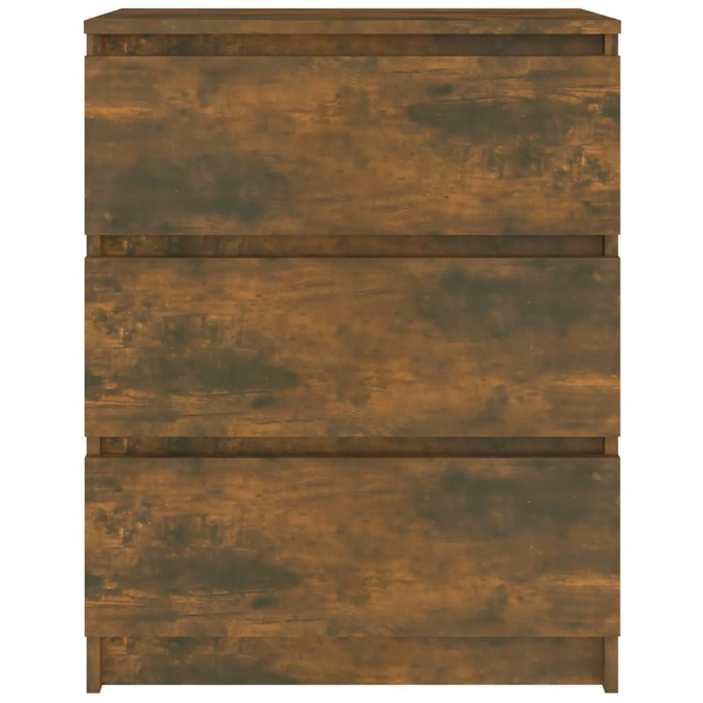 vidaXL 3 Drawer Smoked Oak Sideboard Image 3