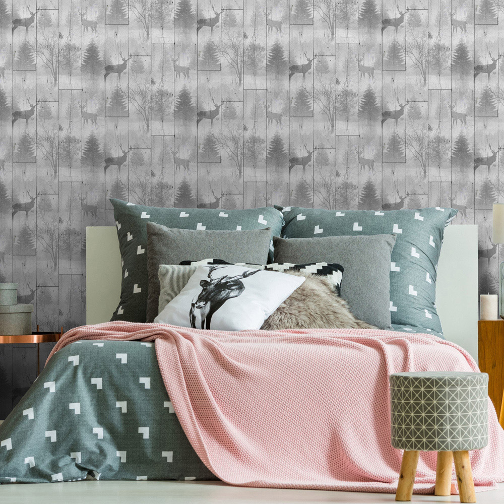 Contour Highland Plank Grey Wallpaper Image 3