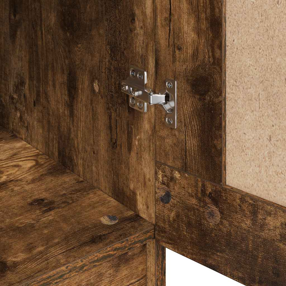 vidaXL 2 Door Brown Wooden Wardrobe Image 7