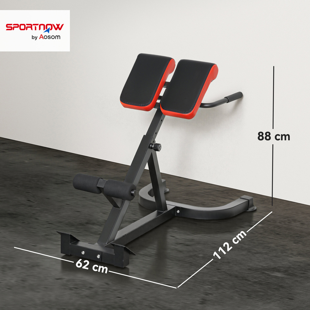 SPORTNOW Red 5-Level Adjustable Heavy-Duty Home Gym Roman Chair Image 9