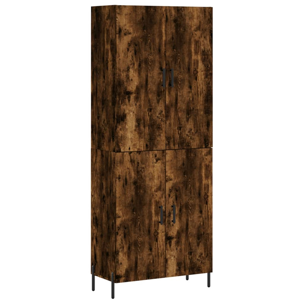 vidaXL 4 Door Smoked Oak Highboard Image 2