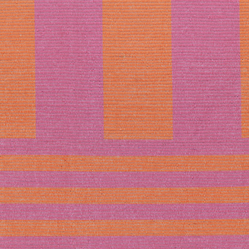 furn. Deck Orange Stripe Printed Indoor and Outdoor Rug 120 x 120cm Image 2