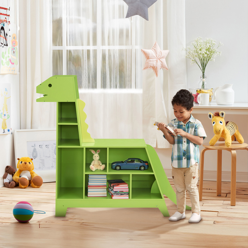 Teamson Kids Fantasy Fields 7 Shelf Dinosaur Bookcase and Toy Organiser Image 7