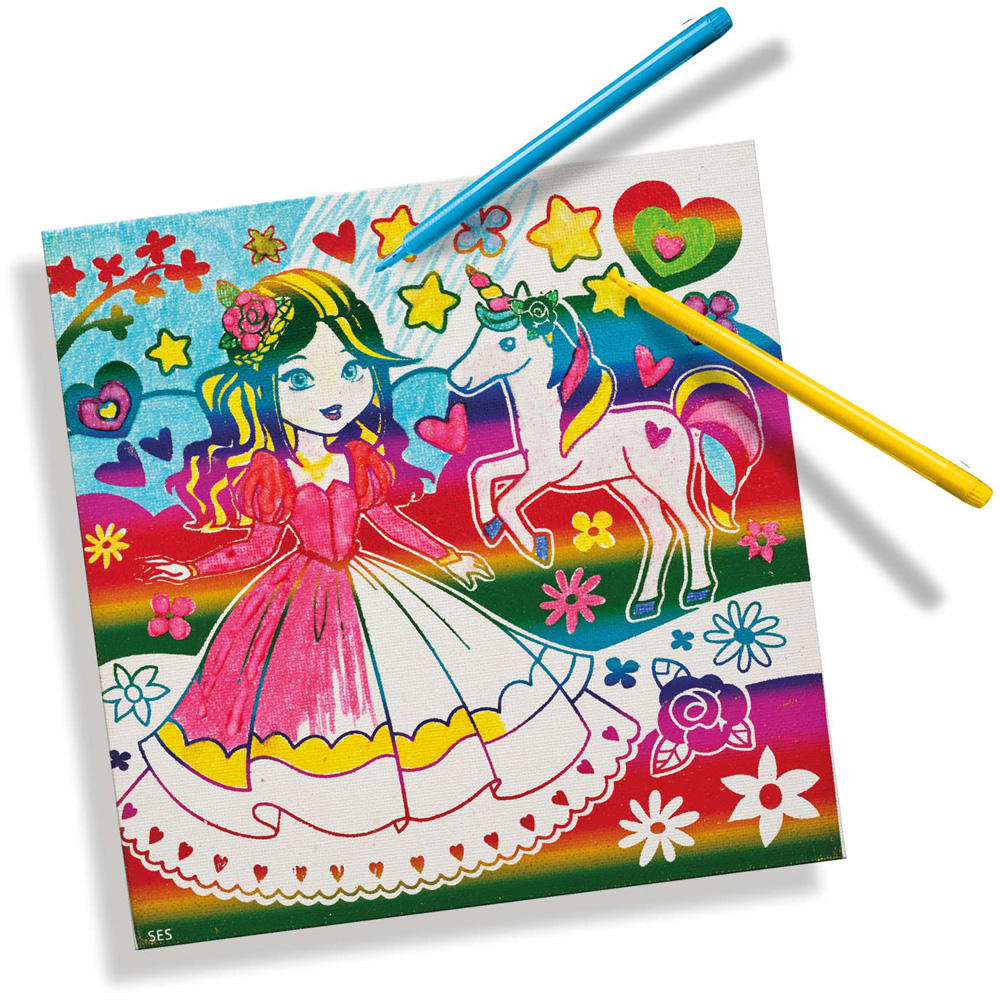 SES Creative Metallic Colouring Canvas Set Image 3