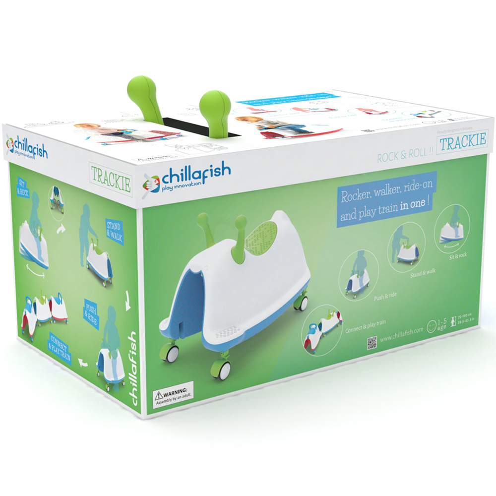 Chillafish Trackie 4 in 1 Lime Blue Ride On Play Train Image 9