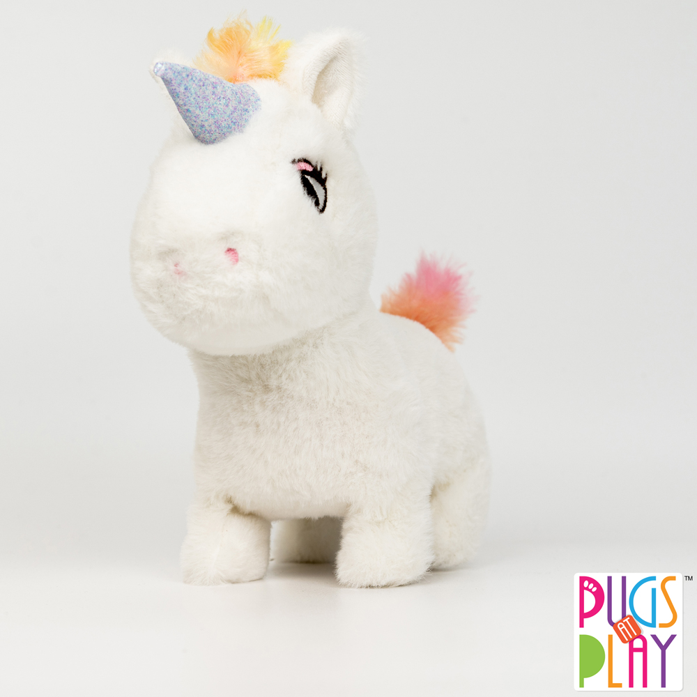 Pugs at Play Sugar Cream Interactive Walking Unicorn Plush Soft Toy Image 8
