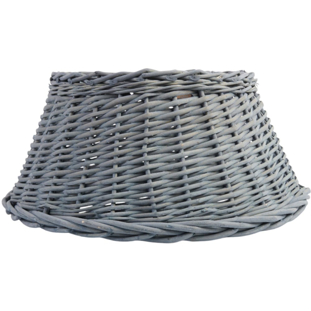 The Winter Workshop Slate Blue Natural Wicker Tree Skirt Image 2