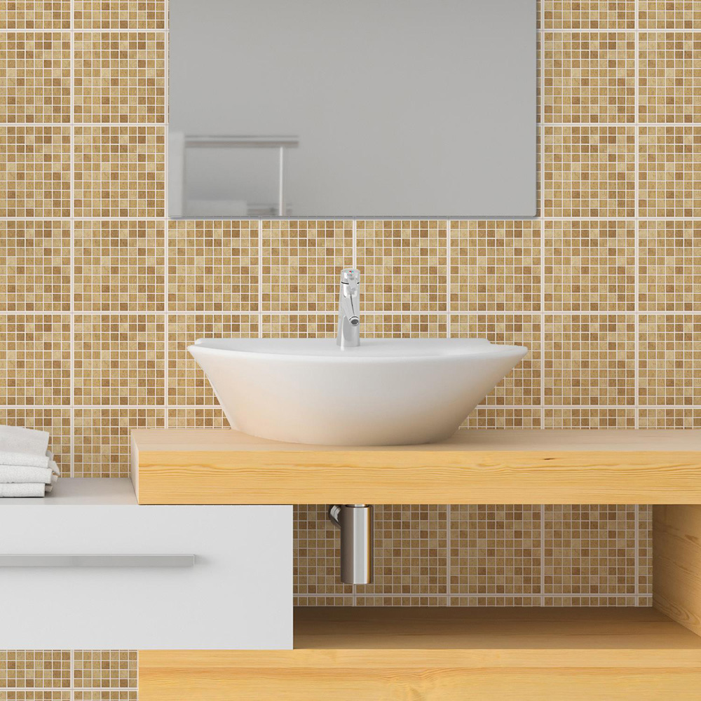 Walplus Boticcino Marble Mosaic Tile Sticker 24 Pack Image 1