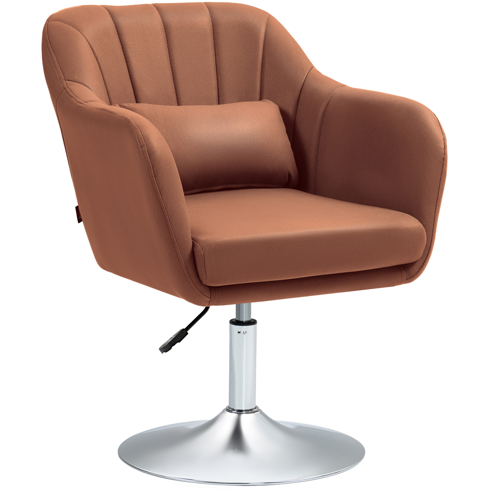 Portland Dark Brown Swivel Tub Chair Image 3